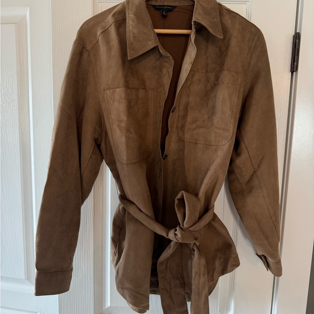 Banana Republic Brown Suede Belted Jacket